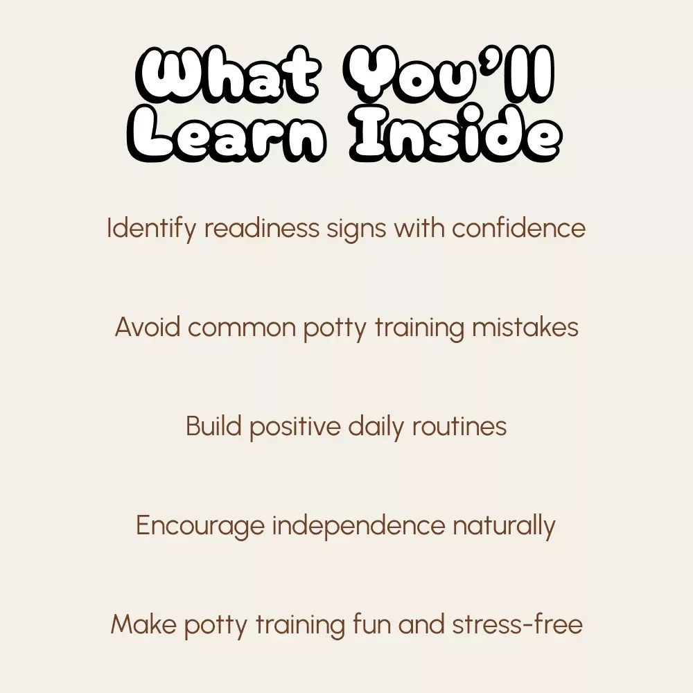 Recognizing When Your Child is Ready for Potty Training – Printable Digital Guide | Potty Training Readiness eBook | Toddler Development Checklist for Parents