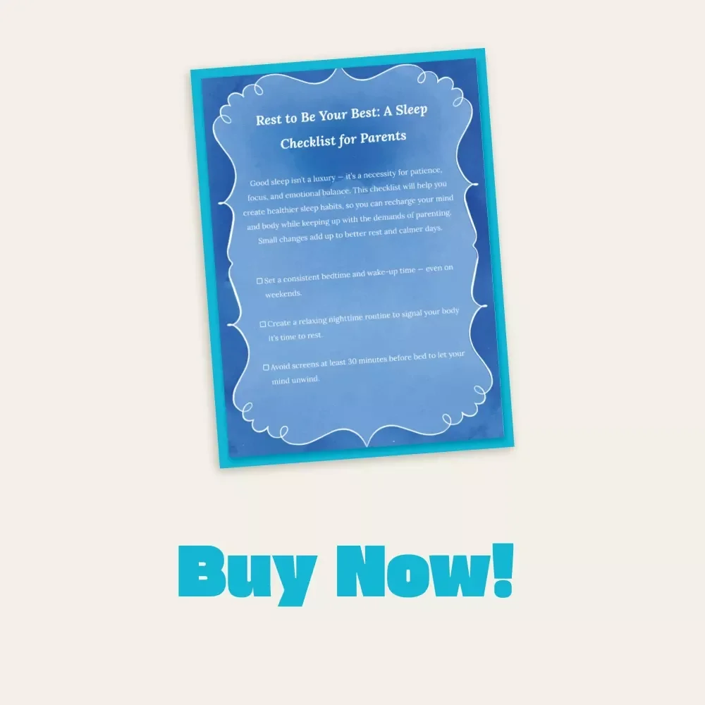 Rest to Be Your Best: A Sleep Checklist for Parents | Printable Sleep Routine Guide | Digital Download Self-Care eBook for Moms and Dads | Better Sleep, Calmer Days