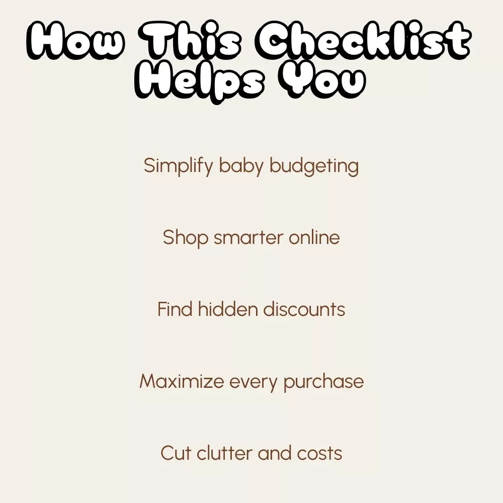 Smart Savings for Baby Essentials | Printable Budget Checklist | Digital Download Guide on How to Save Money on Baby Essentials | New Parent Planning Tool