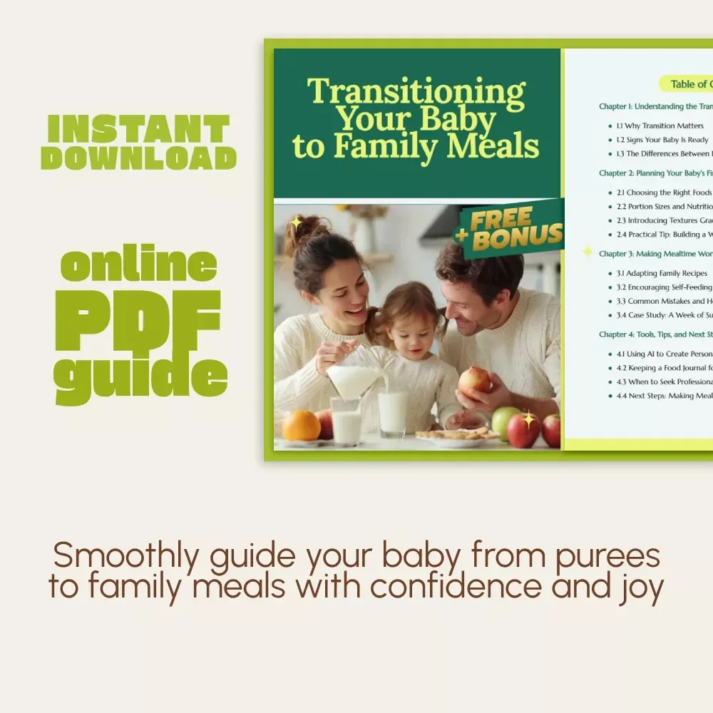 Transitioning Your Baby to Family Meals | Digital Guide for Parents | How to Transition from Baby Food to Family Food