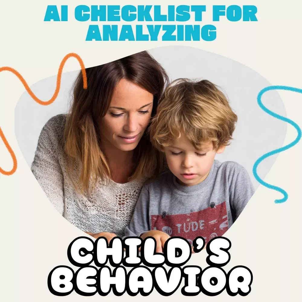 Your AI Checklist for Analyzing Your Child’s Behavior | Digital Download | Guide on How to Use AI to Analyze Child's Behavior Data