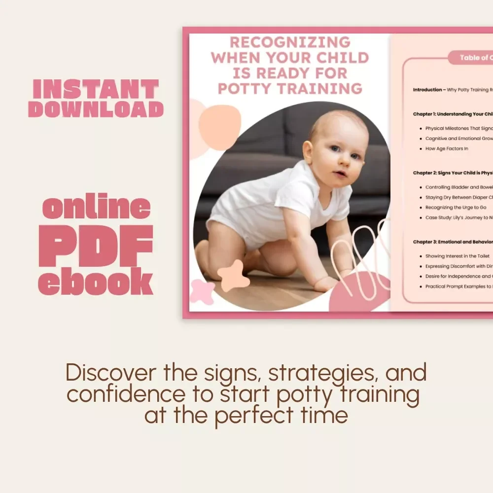 Recognizing When Your Child is Ready for Potty Training – Printable Digital Guide | Potty Training Readiness eBook | Toddler Development Checklist for Parents
