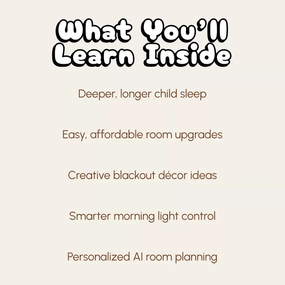 Checklist to Block Early Morning Light in Your Kid’s Room | How to Block Early Morning Light in Kid’s Room | Printable Sleep-Friendly Guide for Parents