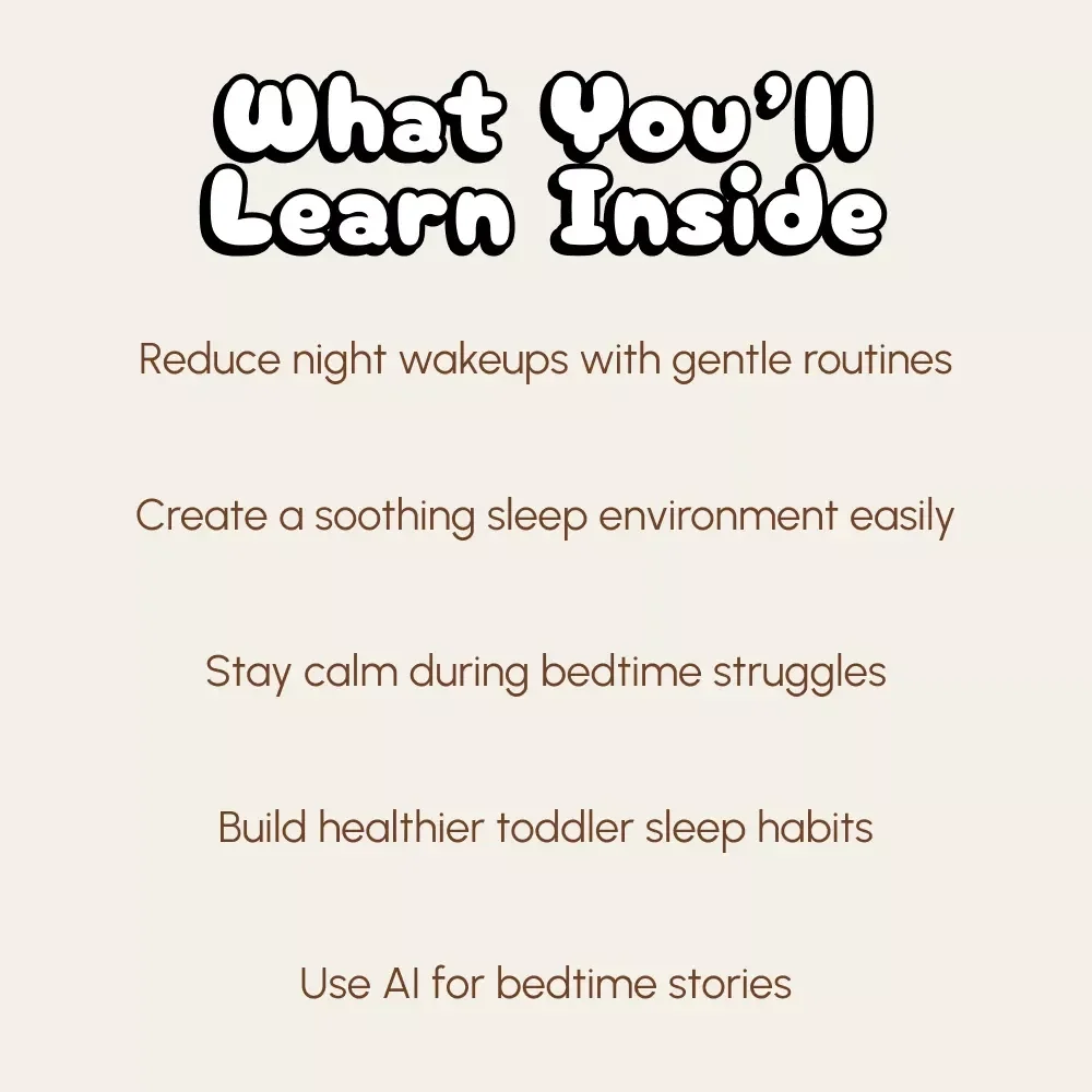 Peaceful Nights Ahead | Toddler Sleep Guide for Calm Bedtimes, Gentle Routines & AI Parenting Support | Digital Download eBook for Parents