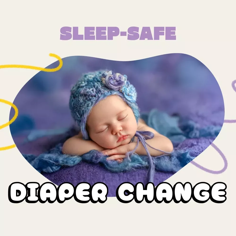 Sleep-Safe Diaper Change Checklist for Tired Parents | Printable Baby Sleep Guide | How to Keep Baby Asleep Through Diaper Change | Nighttime Diaper Routine PDF Download