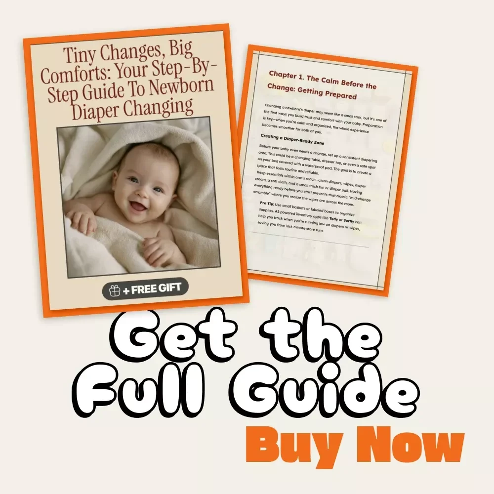 Tiny Changes, Big Comforts: Your Step-by-Step Guide to Newborn Diaper Changing | Printable PDF Guide for New Parents | Easy How to Change a Newborn Diaper Step by Step eBook