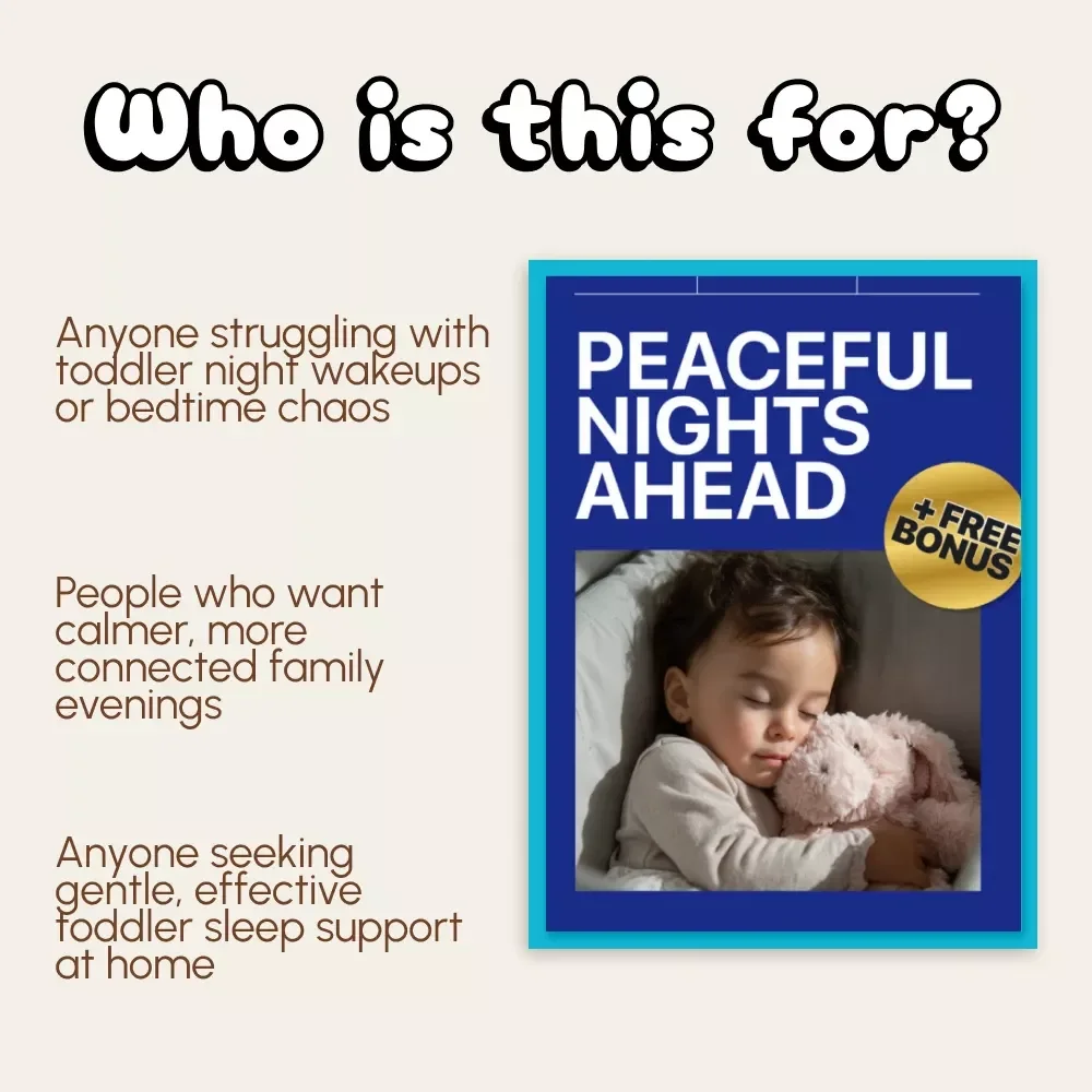 Peaceful Nights Ahead | Toddler Sleep Guide for Calm Bedtimes, Gentle Routines & AI Parenting Support | Digital Download eBook for Parents