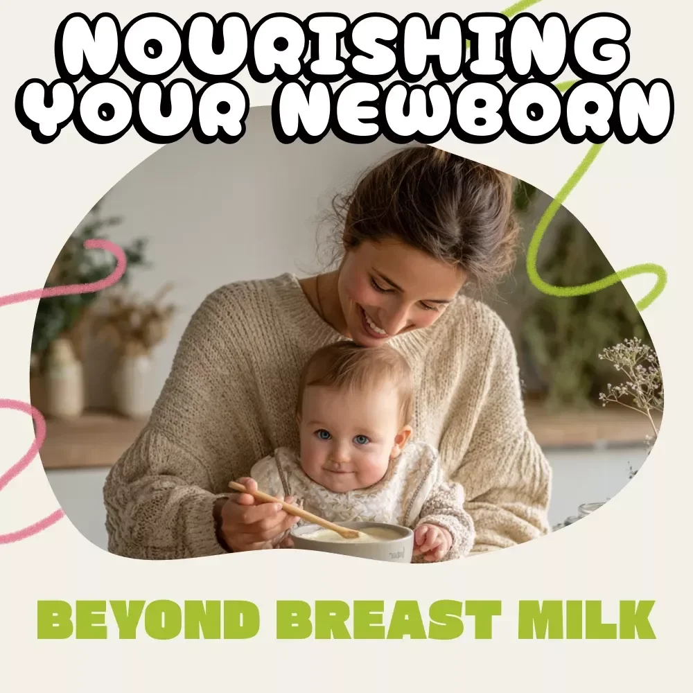 Nourishing Your Newborn Beyond Breast Milk | Digital Baby Feeding Guide for New Parents | Learn what to feed newborn aside from breast milk with safe first foods, routines & expert tips