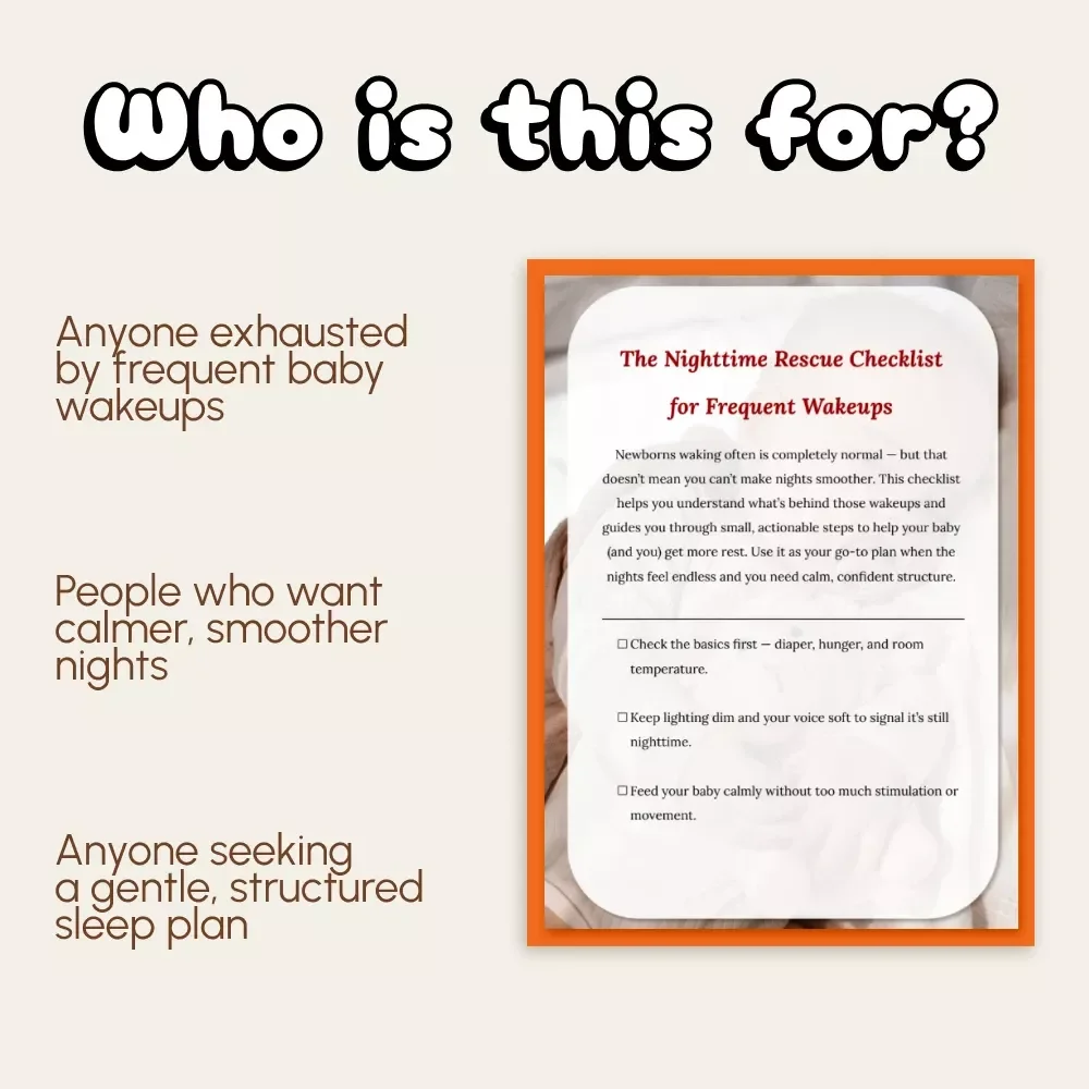 The Nighttime Rescue Checklist for Frequent Wakeups | Digital Newborn Sleep Guide | What to Do When Newborn Keeps Waking | Instant Download for Tired Parents