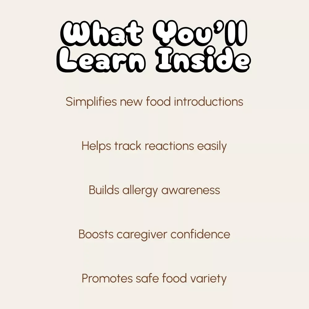 Tiny Tummy Detectives: How to Watch for Food Allergies Checklist | Baby Food Allergy Guide | Printable Pediatric Allergy Tracker for Parents