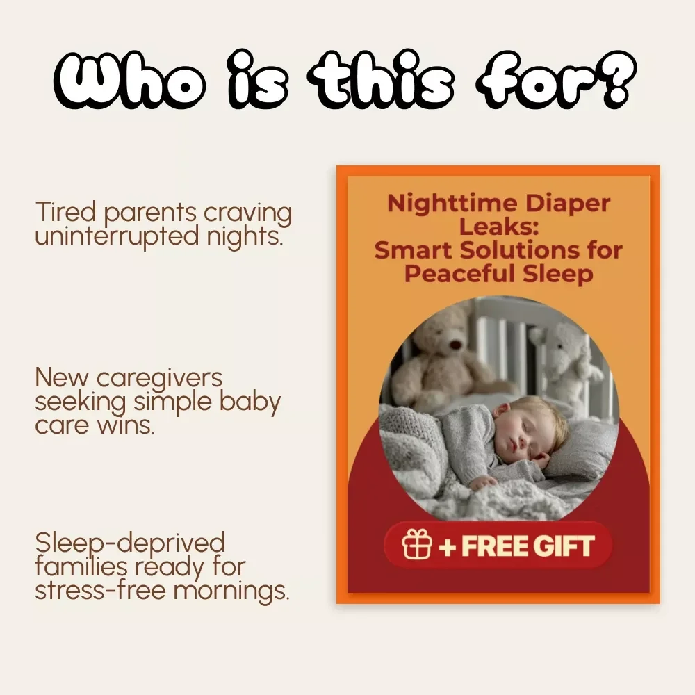 Nighttime Diaper Leaks: Smart Solutions for Peaceful Sleep | Baby Sleep Guide for Parents | Digital Download – Stop Diaper Leaks at Night & Learn What to Do When Diaper Leaks at Night