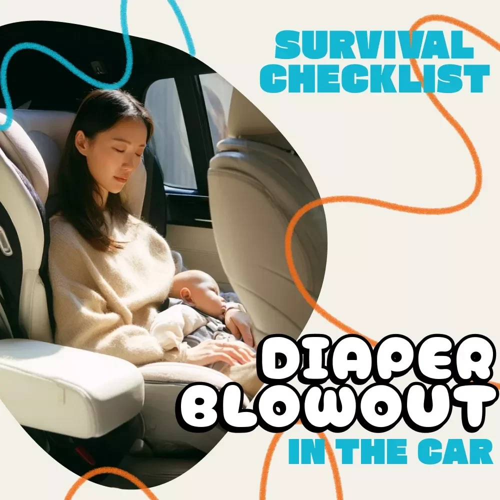 The Ultimate “Diaper Blowout in the Car” Survival Checklist | Digital Parenting Guide for New Moms & Dads | How to Handle Diaper Blowout in Car | Instant Download