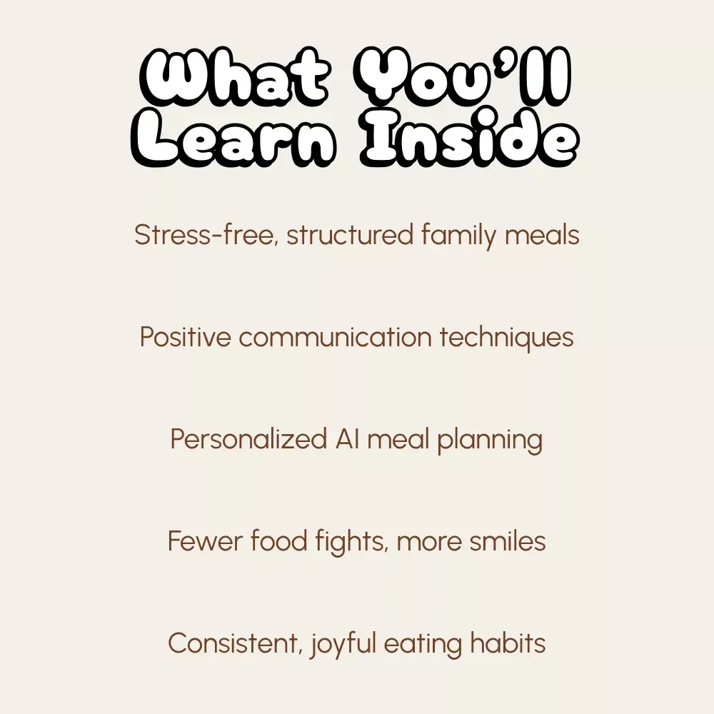 Peaceful Plates and Happy Faces | Digital Guide for Parents | How to Manage Mealtime Battles and Create Calm, Joyful Family Meals