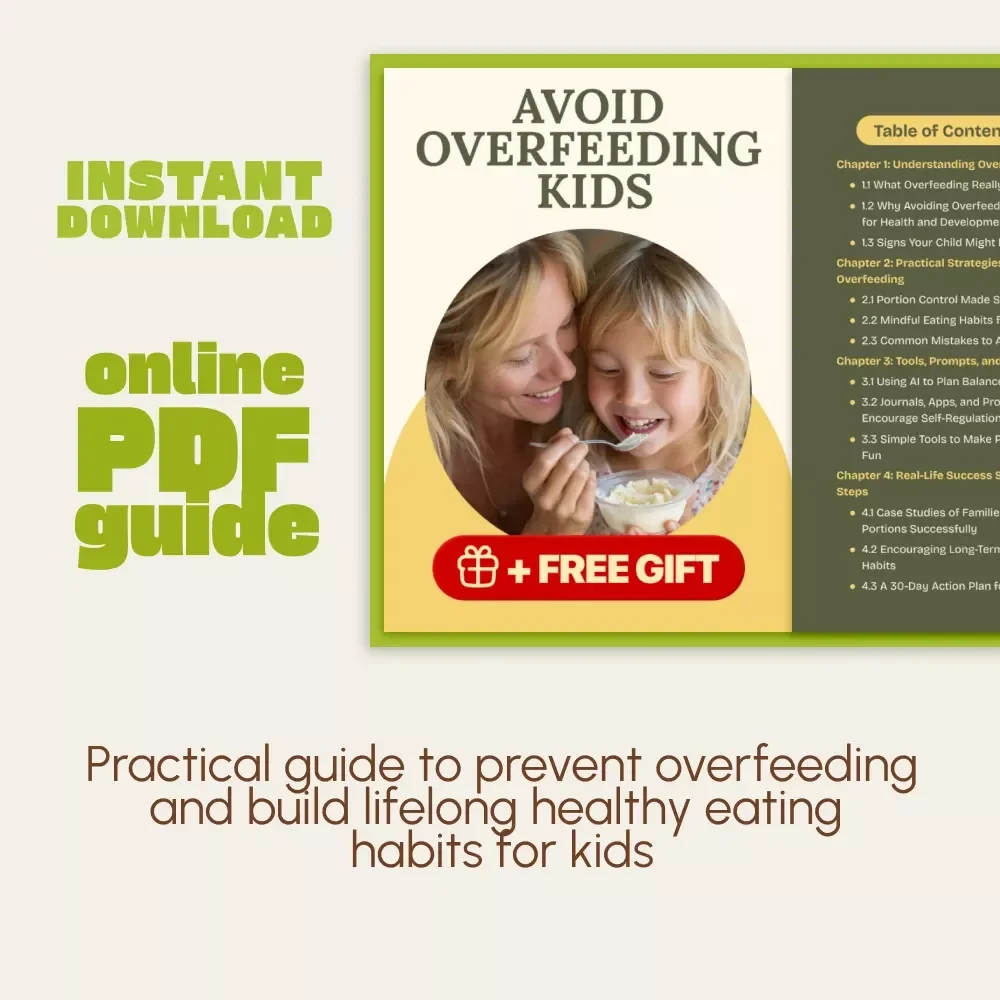 Avoid Overfeeding Kids – A Practical Parent’s Guide to How to Avoid Overfeeding, Build Healthy Eating Habits, and Encourage Mindful Nutrition (Digital Download)