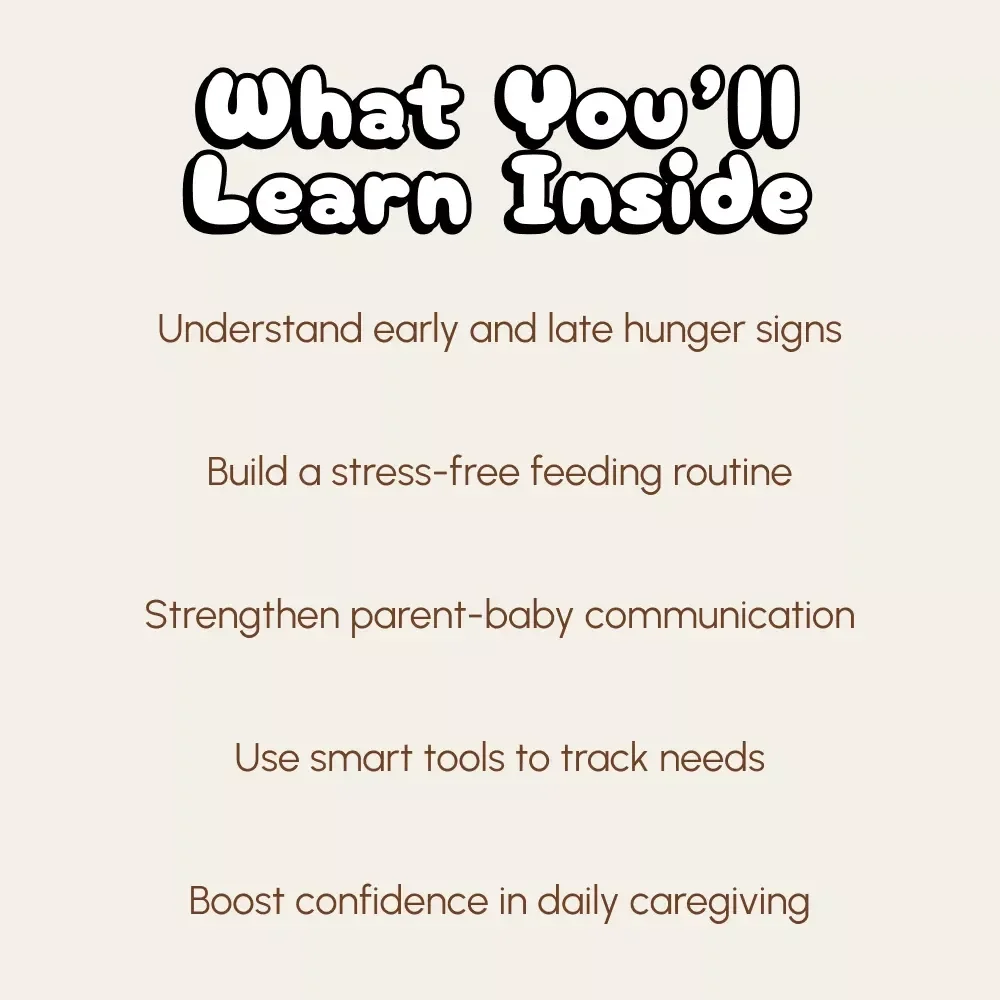 When Baby Wants to Eat: Recognizing the Signs | Baby Feeding Guide, Digital Download, New Parent eBook, Hunger Cues, Baby Feeding Tips, Responsive Feeding, Printable Checklist for Parents