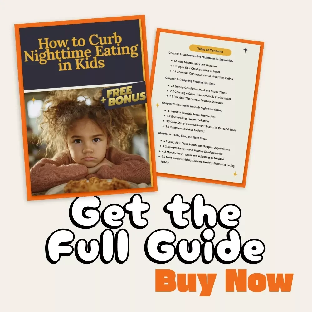 How to Curb Nighttime Eating in Kids | Digital Parenting Guide for Healthy Sleep & Nutrition Habits | Printable eBook & Instant Download