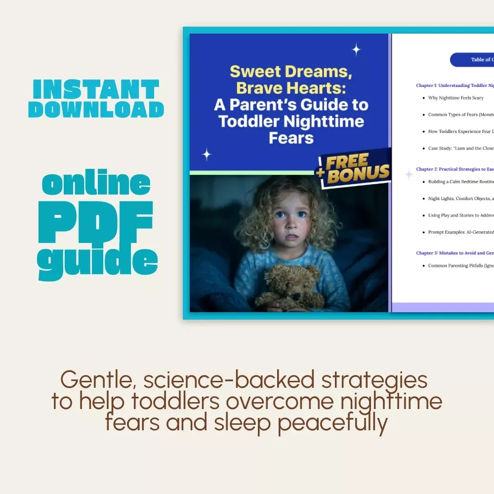 Sweet Dreams, Brave Hearts: A Parent’s Guide to Toddler Nighttime Fears | Gentle Sleep Tips, Expert Advice & Printable Guide for Overcoming Toddler Nighttime Fears | Digital Download for Peaceful Bedtimes