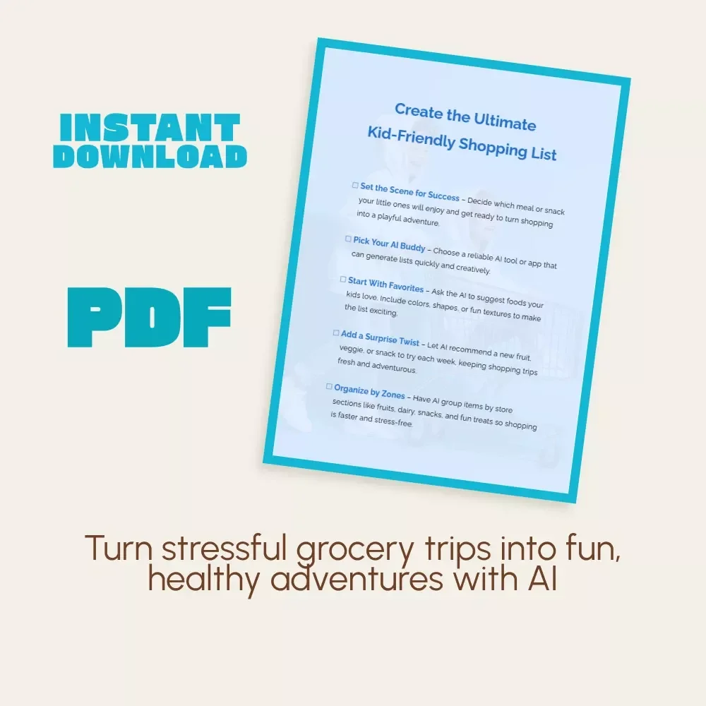 Create the Ultimate Kid-Friendly Shopping List Digital Checklist | How to Use AI to Generate Shopping List for Kids