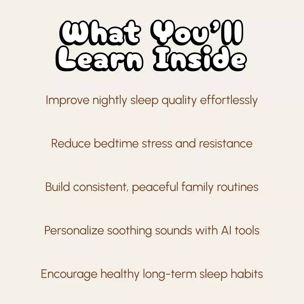 Sweet Dreams Sound Guide | Baby Sleep eBook, Calming Bedtime Sound Routine, AI Sleep Soundscape Tips, Toddler Sleep Aid Checklist, Instant Digital Download