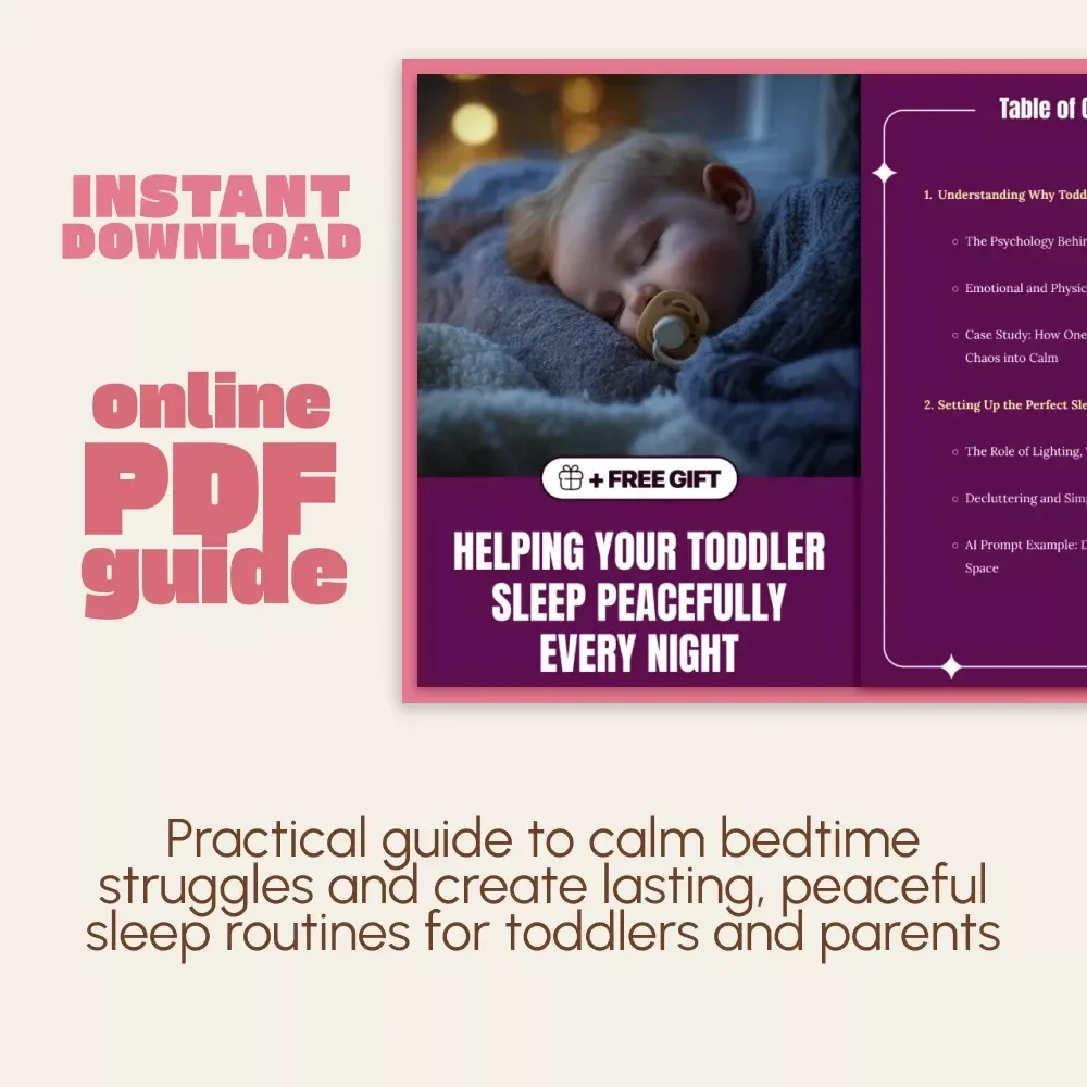 Helping Your Toddler Sleep Peacefully Every Night | eBook for Parents | What to Do When Toddler Refuses Bedtime | Calm Bedtime Routine & Sleep Guide