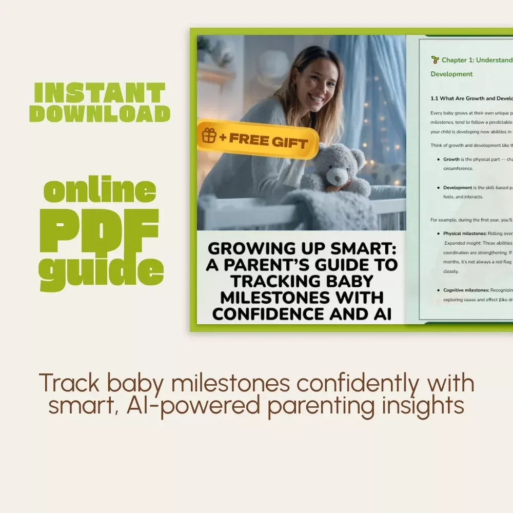 Growing Up Smart: A Parent’s Guide to Tracking Baby Milestones with Confidence and AI | Digital Guide for New Parents | How to Track Growth and Developmental Milestones Easily