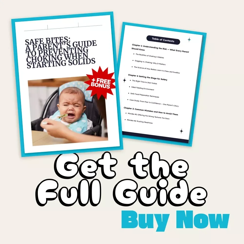 Safe Bites: A Parent’s Guide to Preventing Choking When Starting Solids | Baby Feeding Safety eBook, Printable Guide for Parents, how to prevent choking with solids