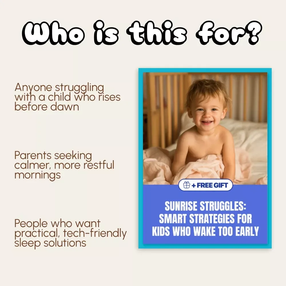 Sunrise Struggles: Smart Strategies for Kids Who Wake Too Early | Gentle Parenting Guide for Early Risers | Digital Download eBook for Tired Parents | what to do when kids wake up early