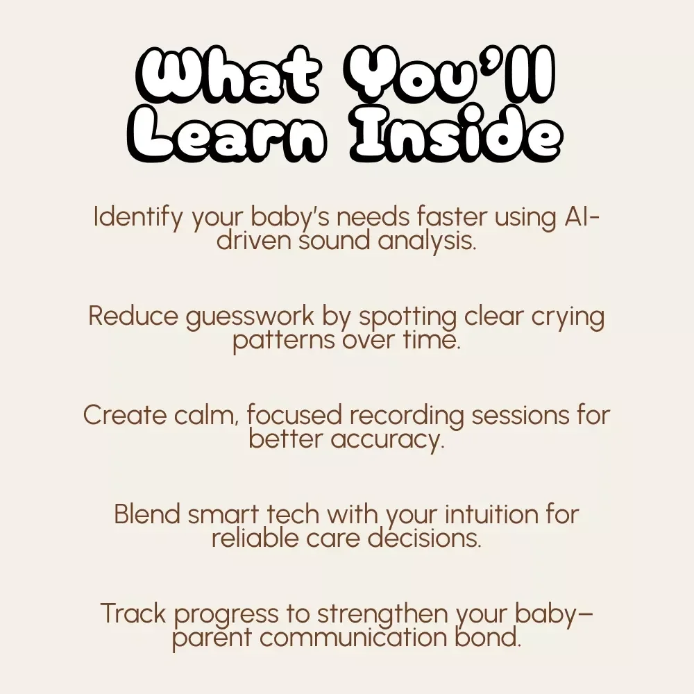 Baby Cry Translator: AI Analysis Checklist | Digital Download Guide for Parents | How to Use AI to Analyze Baby’s Crying Sounds | Baby Cry Decoder eBook for New Moms & Dads