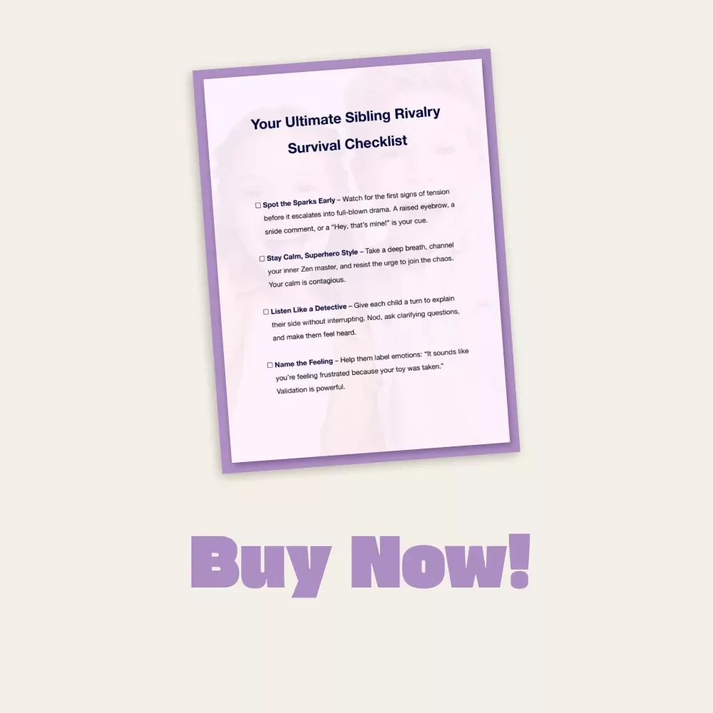 Your Ultimate Sibling Rivalry Survival Checklist | Digital Parenting Guide for Peaceful Homes | How to Handle Sibling Rivalry Made Simple