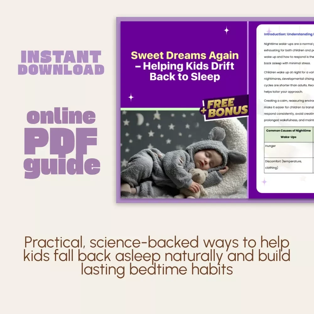 Sweet Dreams Again – Helping Kids Drift Back to Sleep | Digital Guide for Parents | Gentle Nighttime Routines, Calm Sleep Techniques & Modern AI Sleep Tools | How to Teach Kids to Fall Back Asleep Naturally