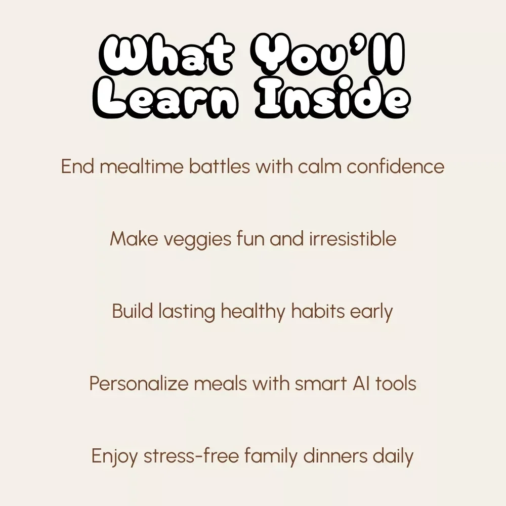 Veggie Victory: A Parent’s Playbook for Getting Toddlers to Love Vegetables | Digital Download Guide, eBook for Picky Eaters, Toddler Nutrition Tips, Parenting Resource