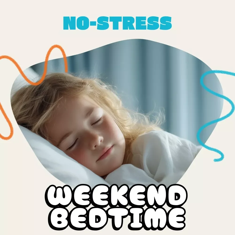 No-Stress Kids Weekend Bedtime Checklist | Printable Family Sleep Routine Guide | Digital Download | How to Keep a Consistent Bedtime on Weekends for Kids