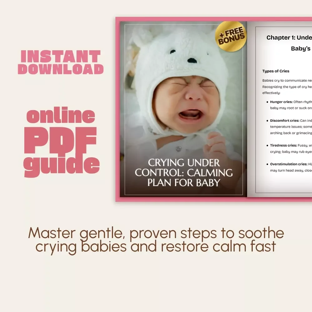 Crying Under Control: Calming Plan for Baby | Digital Parenting Guide for New Moms & Dads | Learn How to Create a Crying Plan, Understand Baby Cues & Soothe with Confidence