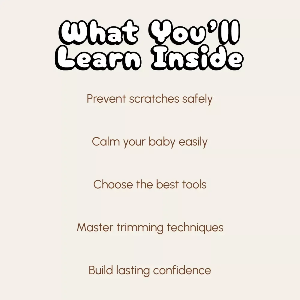 Trimming Newborn Nails Guide | How to Trim Newborn Nails Safely | Baby Nail Care eBook for New Parents | Gentle Nail Trimming Techniques and Tips for Infants