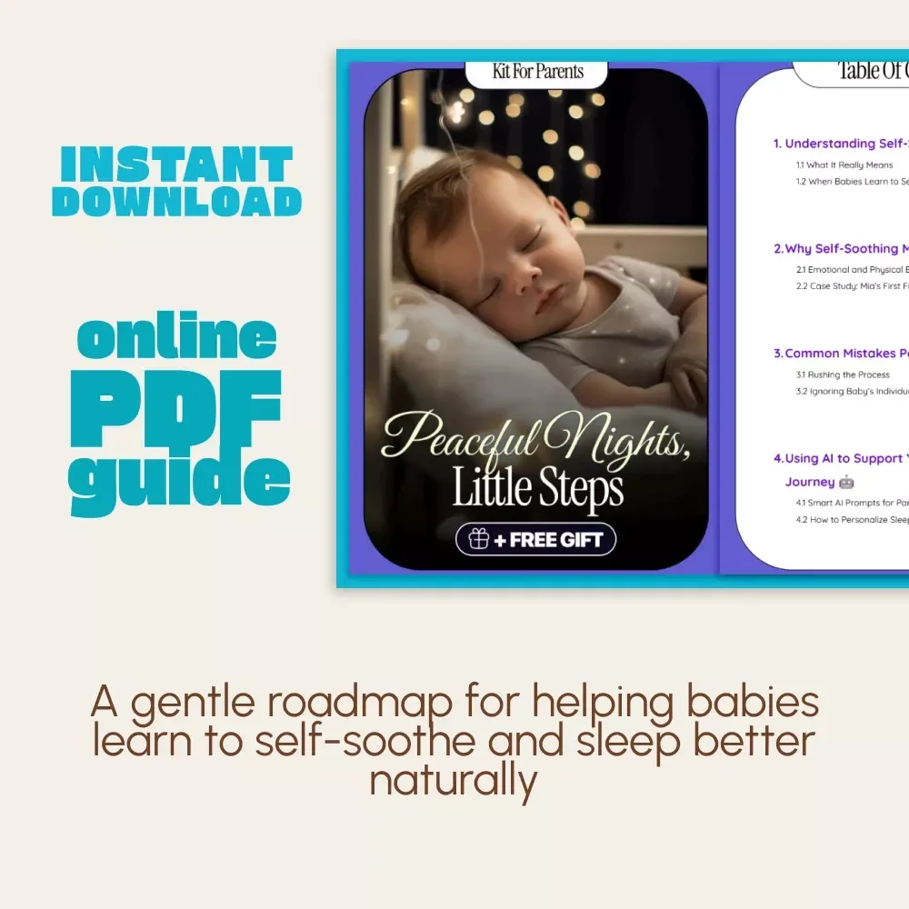 Peaceful Nights, Little Steps | Baby Sleep Guide for Parents | Understanding What is Self Soothing at Night | Digital Download for Gentle Sleep Routines