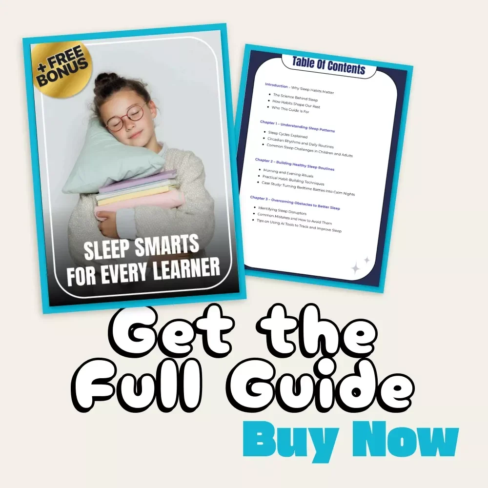 Sleep Smarts for Every Learner | Digital Guide on How to Teach Sleep Habits | Sleep Education eBook for Parents, Teachers & Coaches