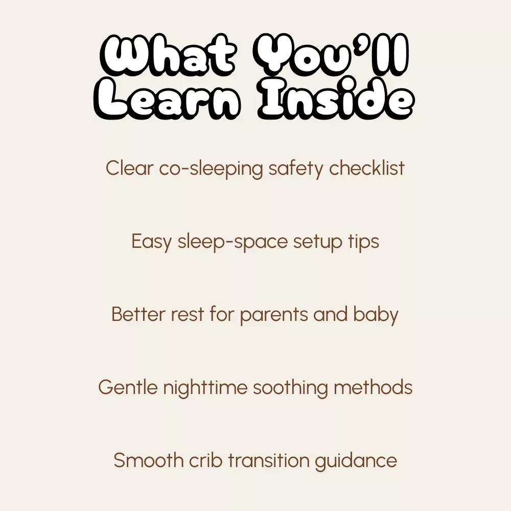 The Co-Sleeping Confidence List | Safe Baby Sleep Checklist | Digital Download for Parents | when is co-sleeping okay at night | Gentle Parenting Sleep Guide
