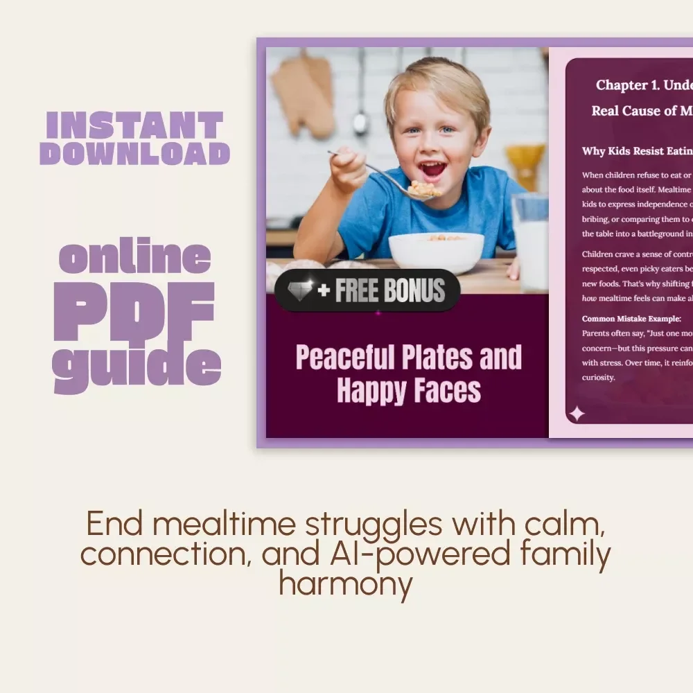 Peaceful Plates and Happy Faces | Digital Guide for Parents | How to Manage Mealtime Battles and Create Calm, Joyful Family Meals