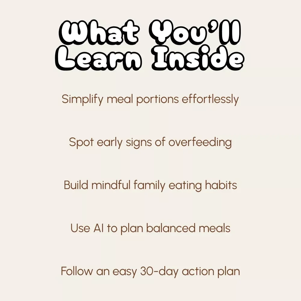 Avoid Overfeeding Kids – A Practical Parent’s Guide to How to Avoid Overfeeding, Build Healthy Eating Habits, and Encourage Mindful Nutrition (Digital Download)