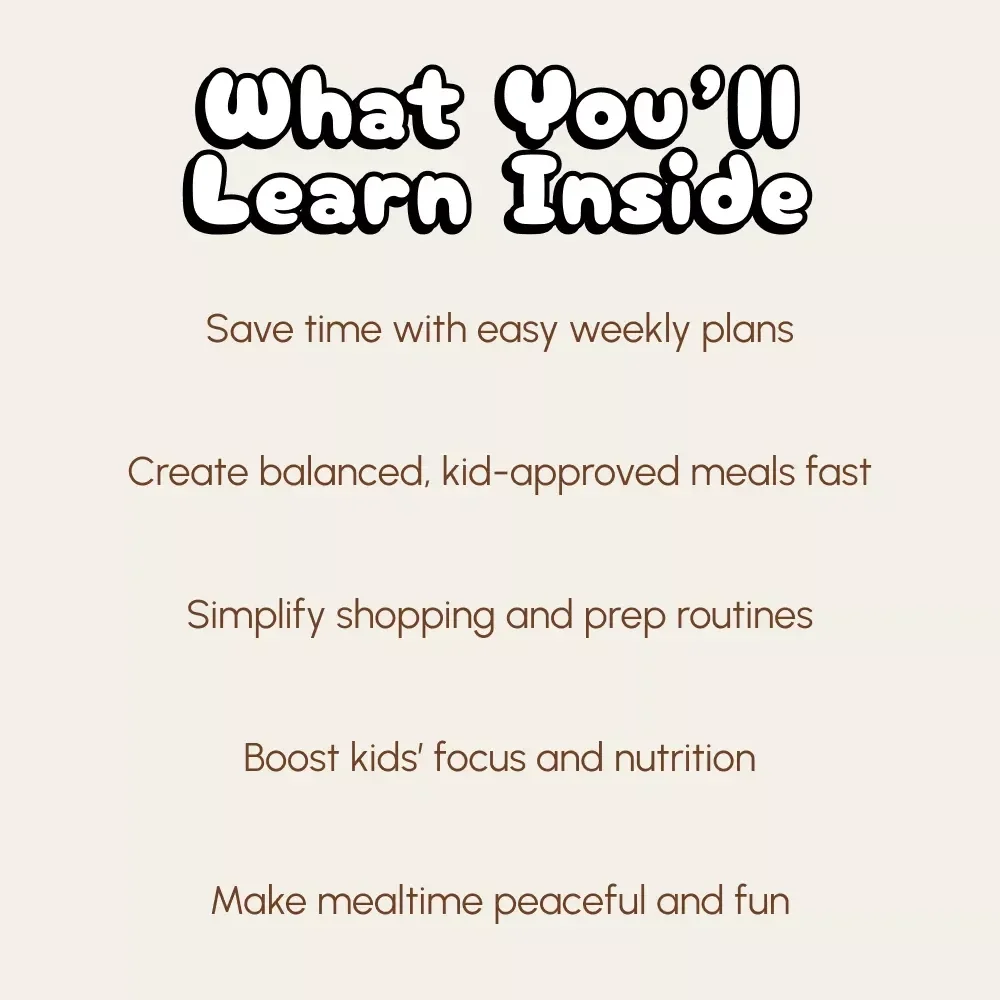 Smart Plates: Your Stress-Free Guide to Weekly Kids’ Meals | Digital Meal Planning Guide for Parents | How to Plan Weekly Meals for Kids