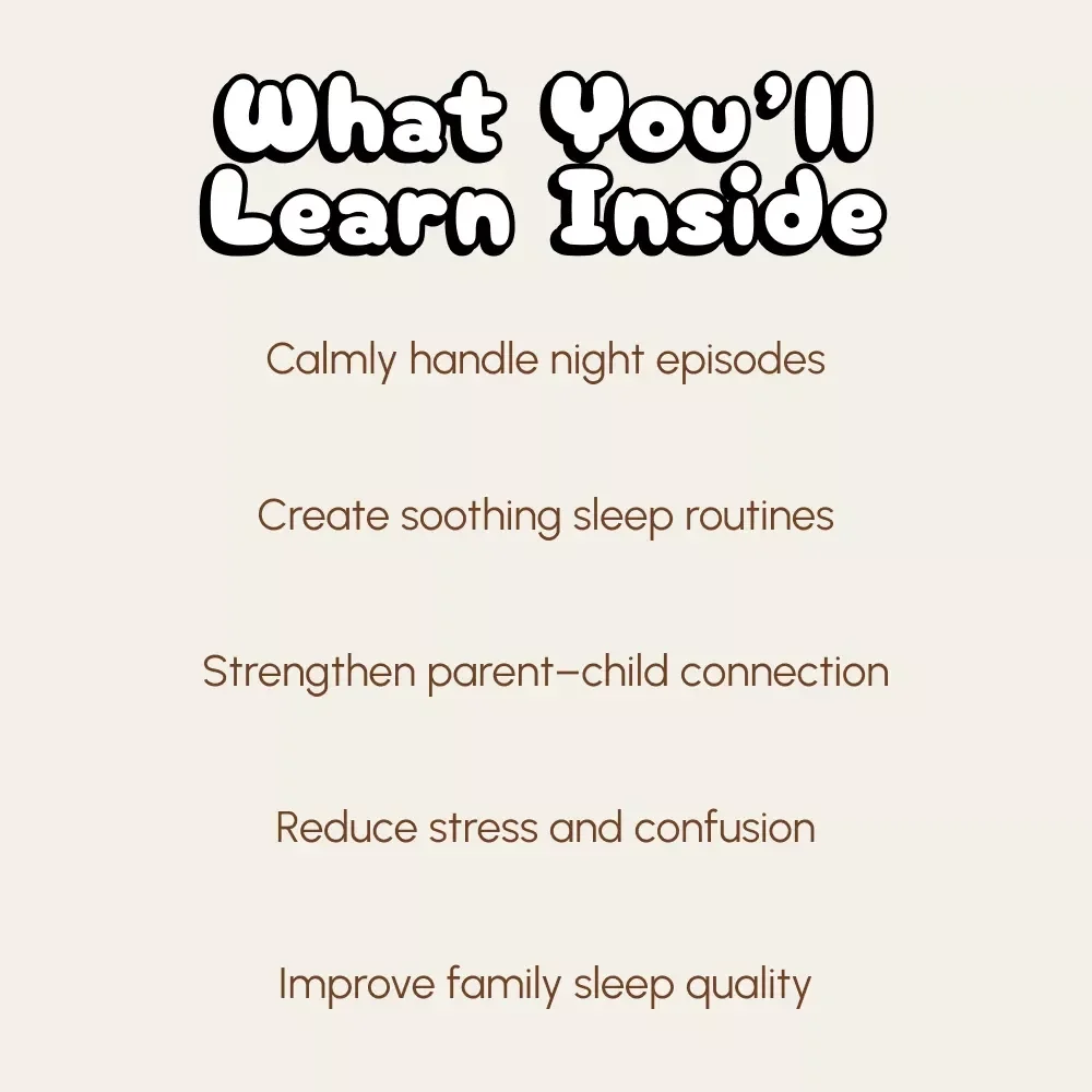 A Parent’s Checklist for Handling Night Terrors | Printable Guide for Parents | Digital Download on How to Deal with Night Terrors in Kids | Calming Sleep Support Resource