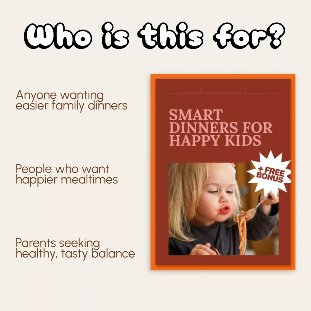 Smart Dinners for Happy Kids | Digital Guide on How to Make Balanced Dinners for Kids | Family Meal Planning Made Easy for Busy Parents