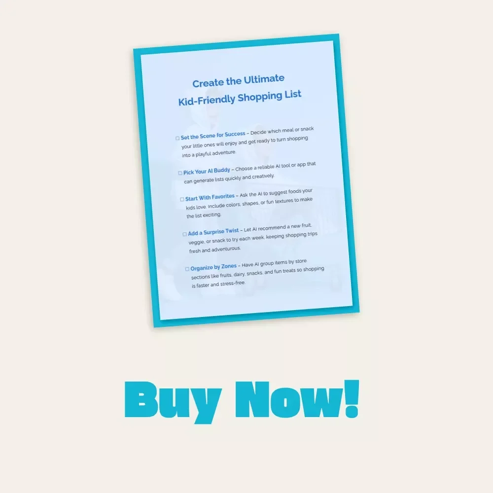 Create the Ultimate Kid-Friendly Shopping List Digital Checklist | How to Use AI to Generate Shopping List for Kids