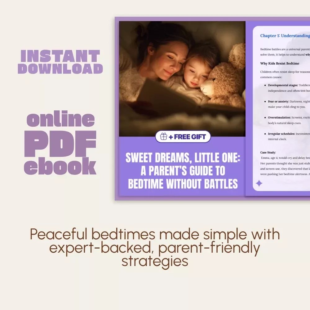 Sweet Dreams, Little One: A Parent’s Guide to Bedtime Without Battles | Gentle Sleep Training eBook for Parents | What to Do When Child Resists Going to Bed | Peaceful Bedtime Routine Guide