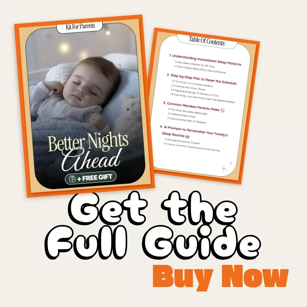 Better Nights Ahead | Printable Sleep Guide for Parents | How to Fix Inconsistent Sleep Schedule at Night | Family Sleep Routine Reset eBook