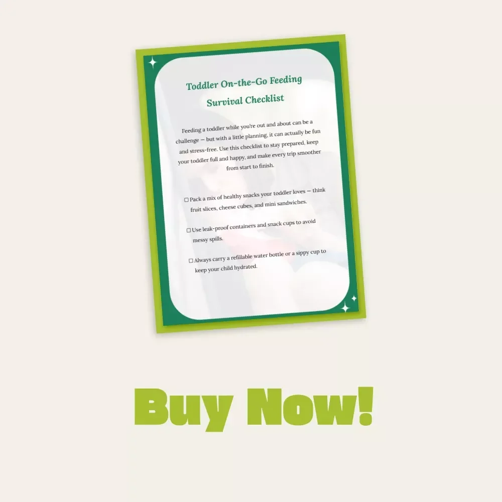 Toddler On-the-Go Feeding Survival Checklist | Printable Travel Feeding Guide for Parents | How to Feed Toddler On the Go | Family Travel Essentials