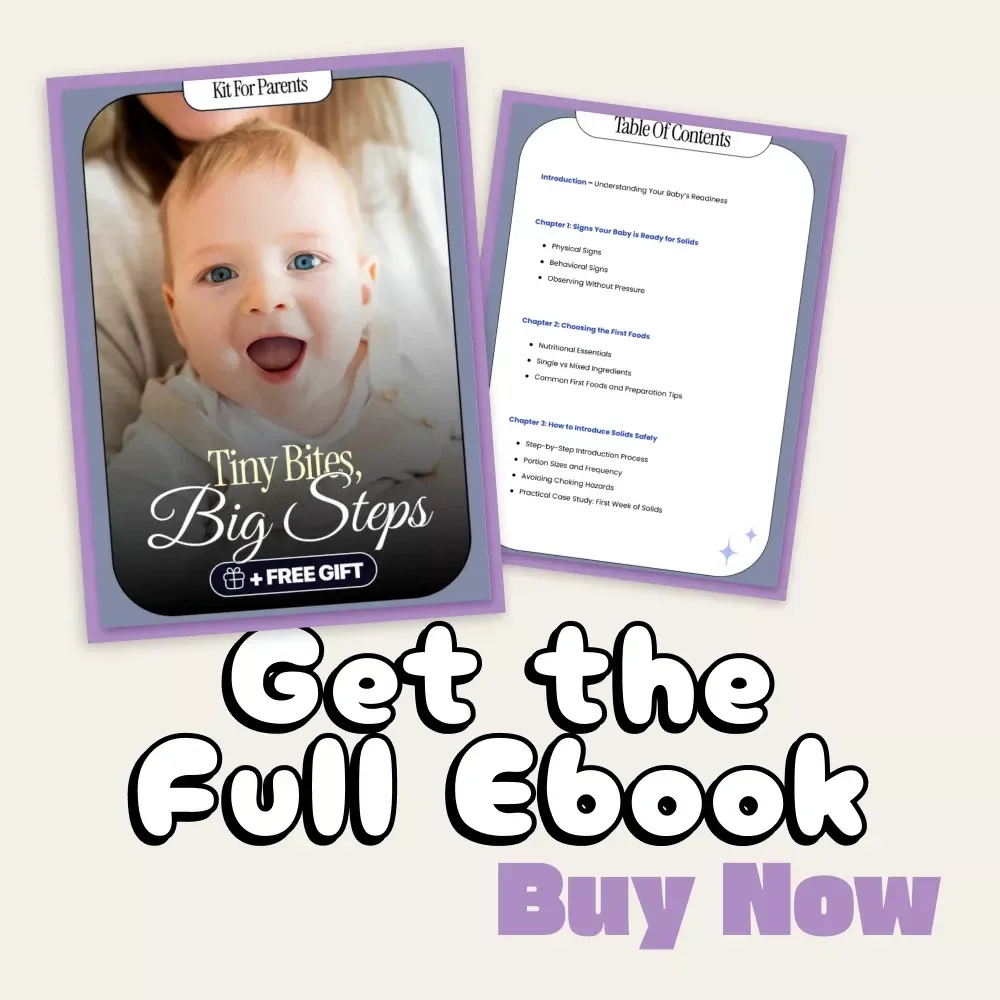 Tiny Bites, Big Steps | Baby Feeding eBook for New Parents | How to Introduce Solids to Baby with Confidence, Nutrition Tips & Step-by-Step Guide