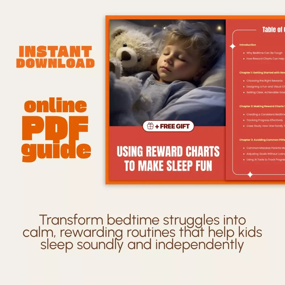 Using Reward Charts to Make Sleep Fun | Printable Parenting Guide for Bedtime Success | Digital Download for Parents | How to Use Reward Charts for Bedtime Success