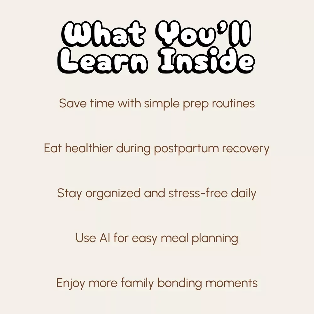 Meal Magic: Stress-Free Meal Prep After Baby Comes Home | New Mom eBook | Postpartum Nutrition Guide | Digital Download for Busy Parents