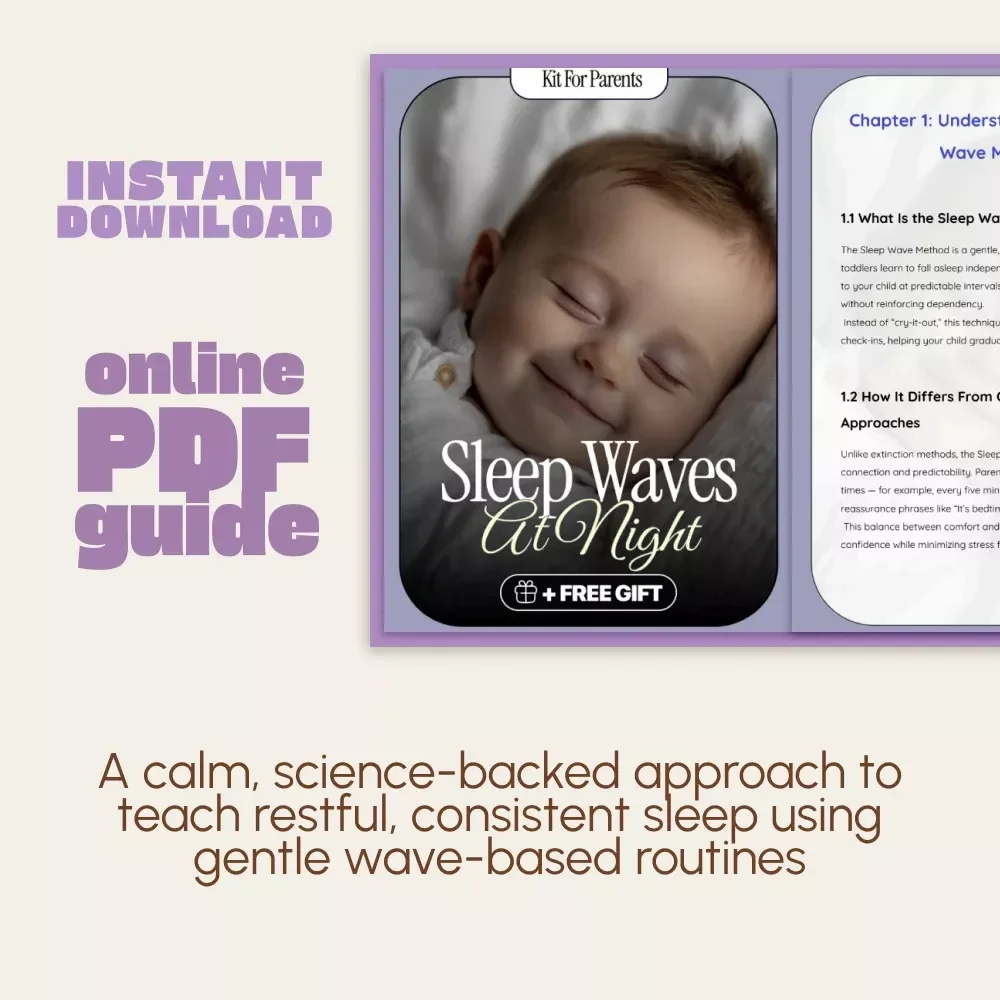 Sleep Waves at Night | Digital GUIDE for Parents | How to Do Sleep Wave Method at Night | Gentle Sleep Training eBook for Peaceful Evenings